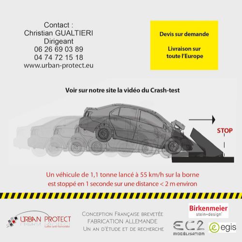 Brochure Borne de défense anti véhicule bélier Borne SAFELY par Urban Concept